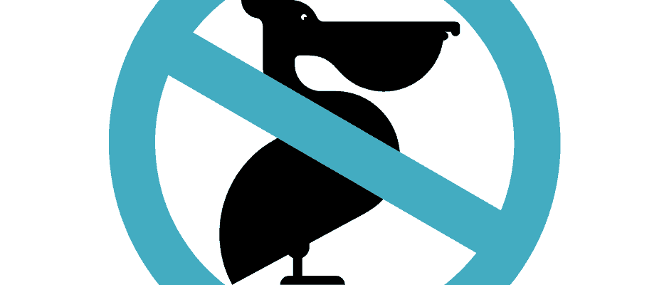 Pelican Snowbird with Do Not symbol overlay